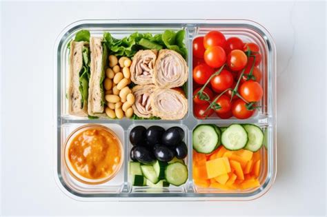 lunch box with separate compartments